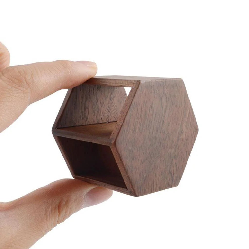 Walnut Hexagonal End Table Dollhouse Miniature Furniture D395