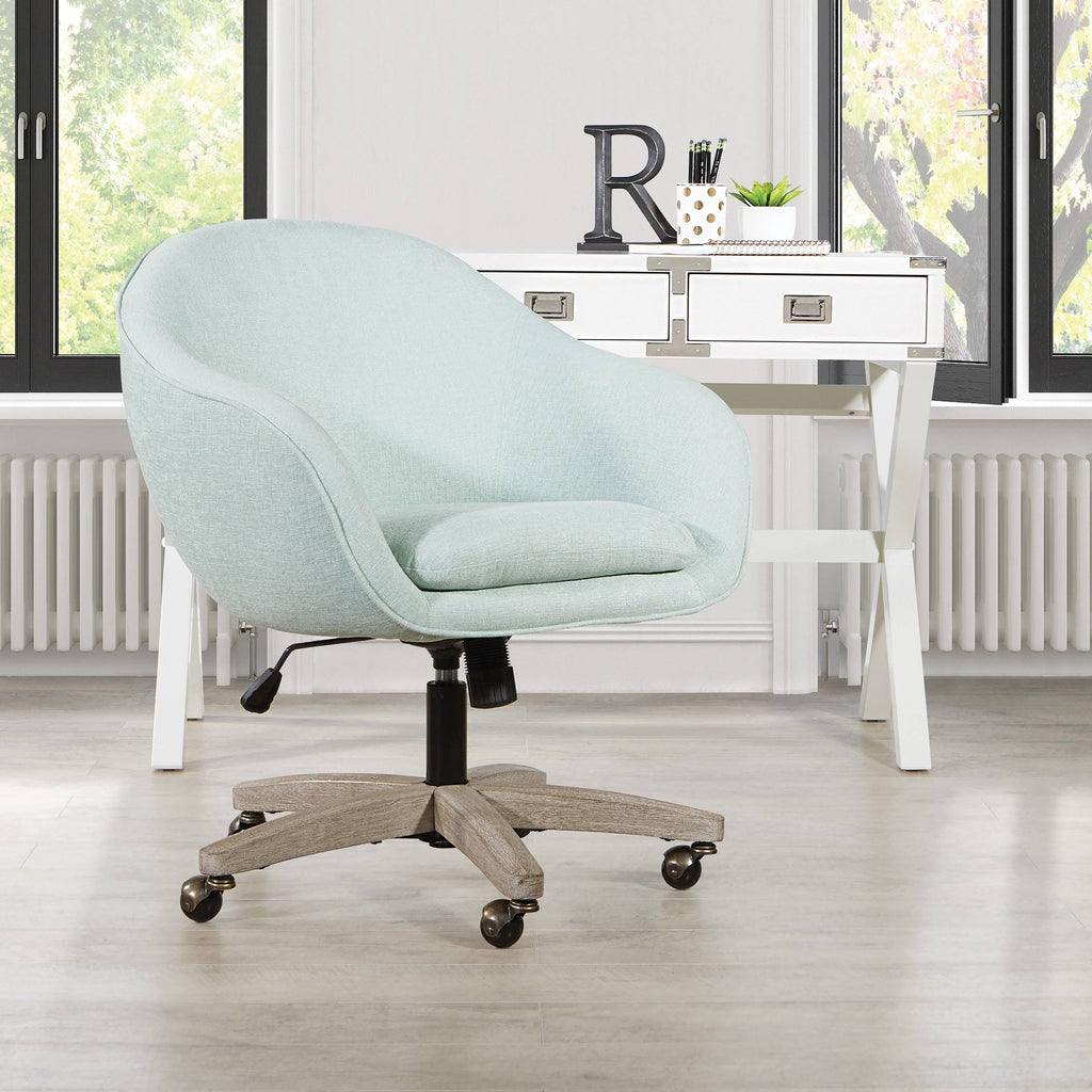 Mint Green Plush Office Chair T5643