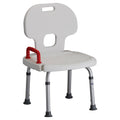 White Bath Seat with Back and Handle P965