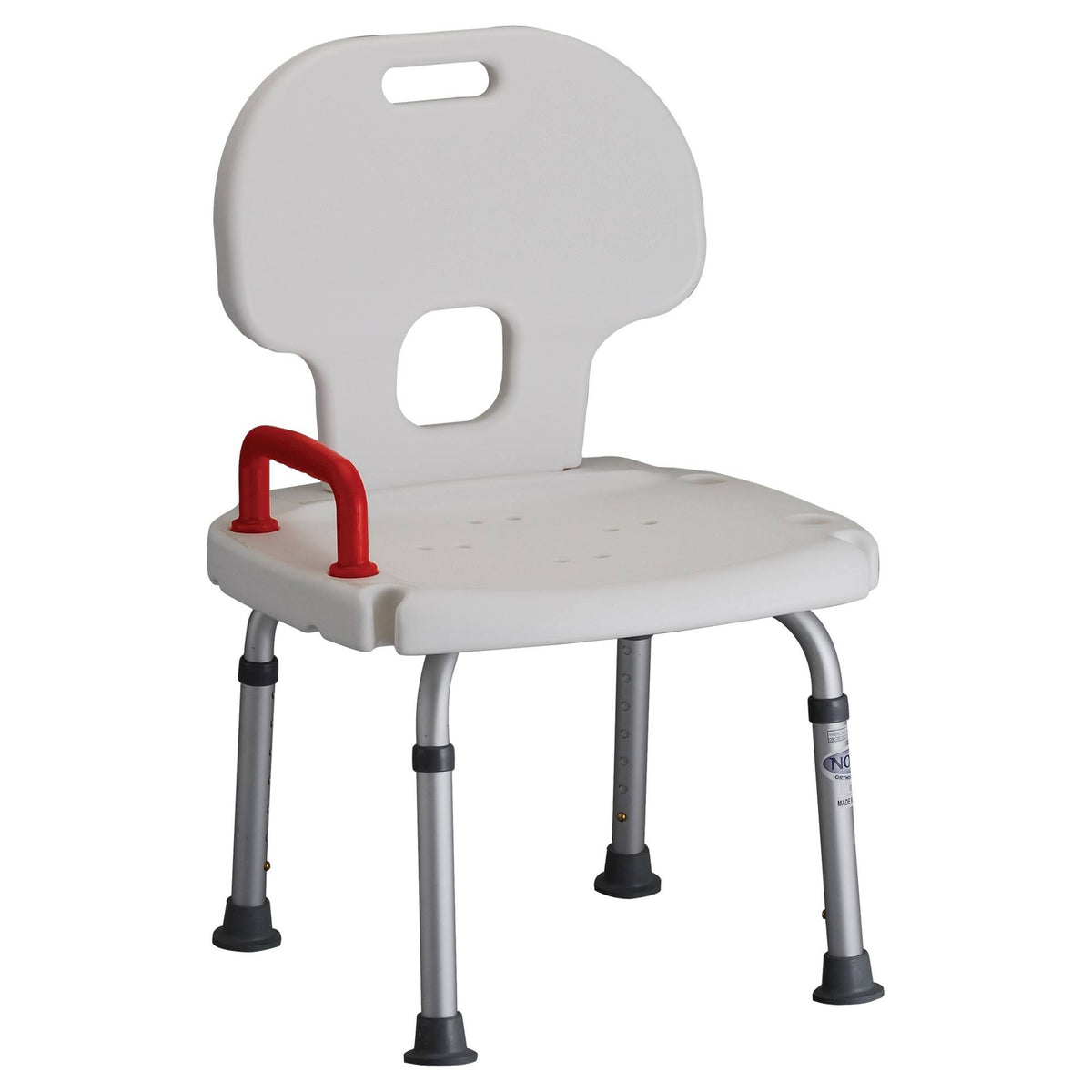 White Bath Seat with Back and Handle P965