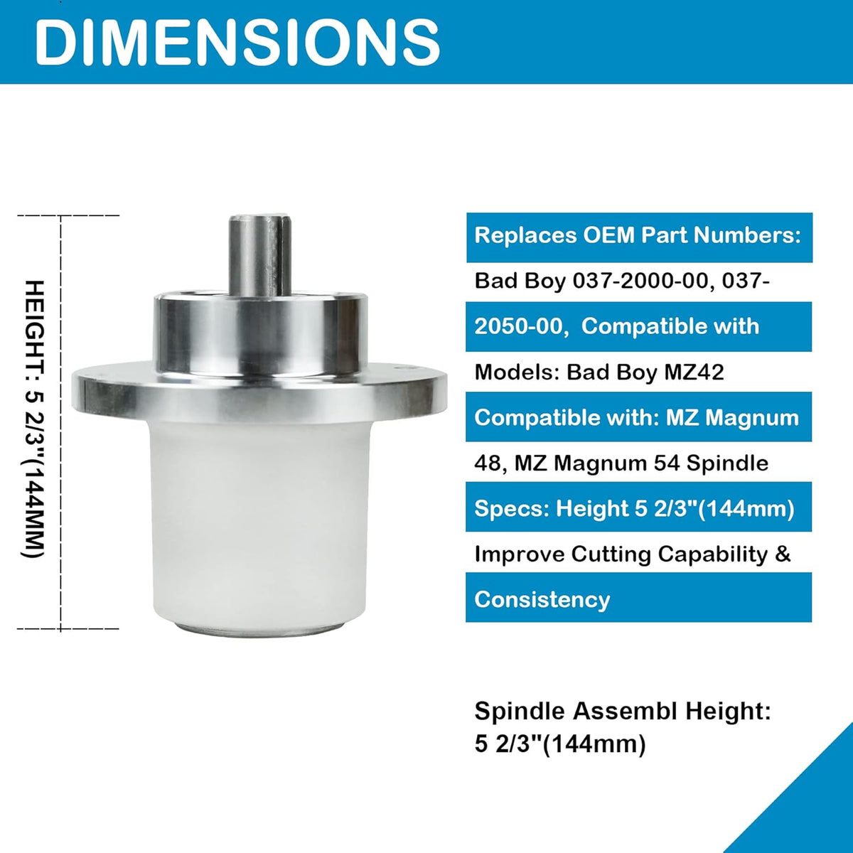 Deck Spindle Assembly, Pack of 3, 48 54 inch Q226