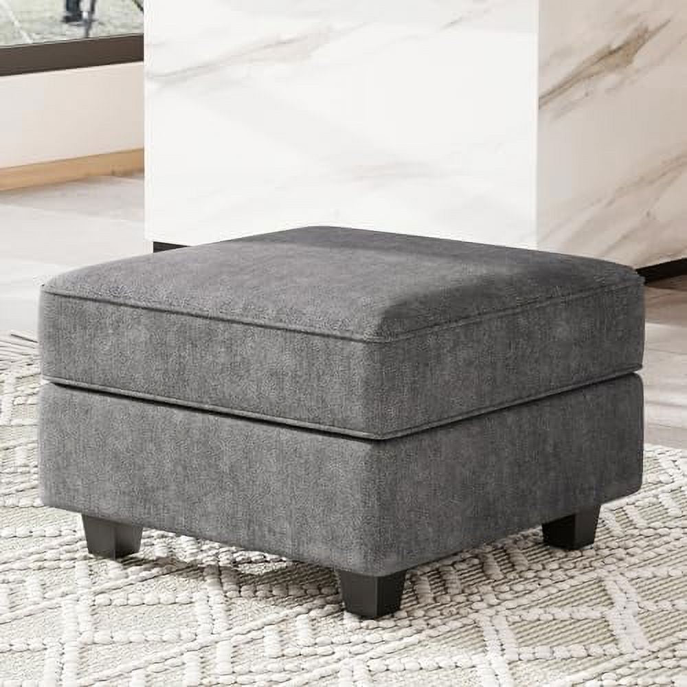 Black Fabric Modular Sectional Sofa with Ottoman N4719