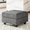 Black Fabric Modular Sectional Sofa with Ottoman N4719