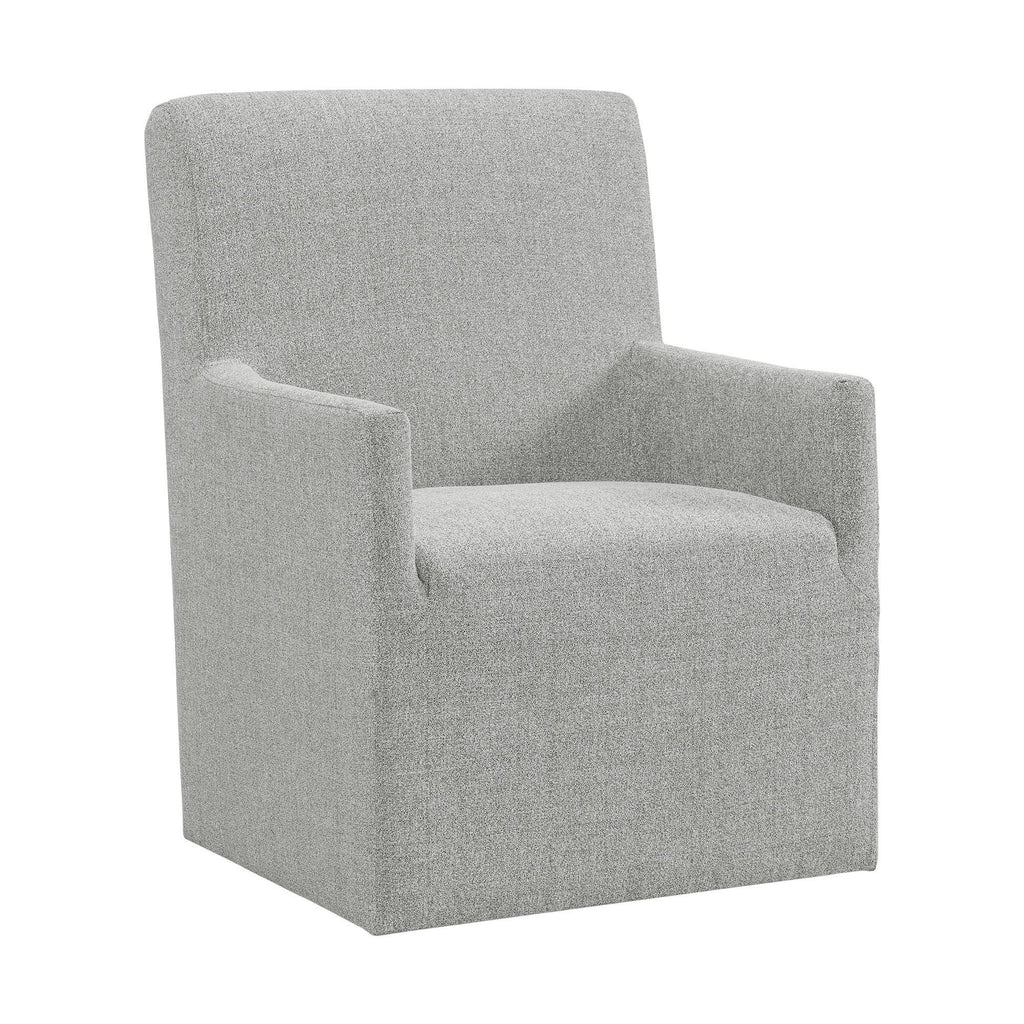 Grey Upholstered Arm Chair Set Q990852