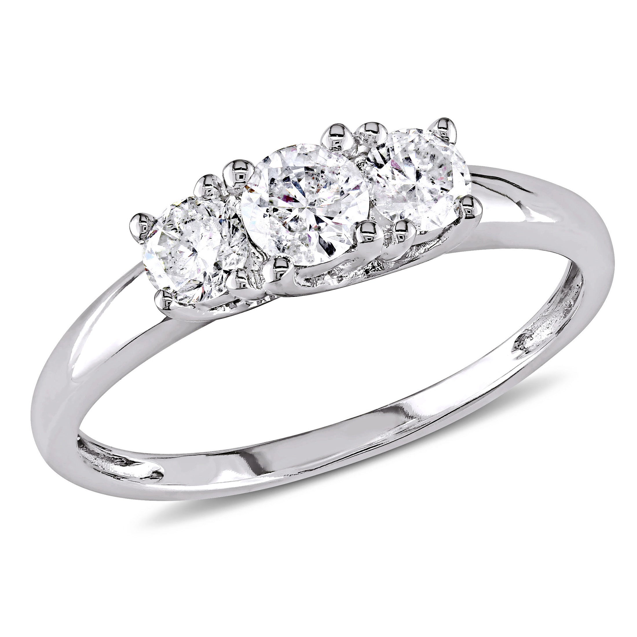14kt White Gold 3-Stone Diamond Engagement Ring R54992