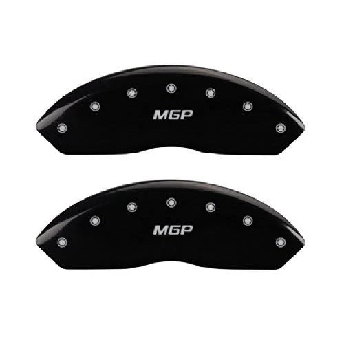 Black Powder Coat Engraved Caliper Cover, Set of 4 L39403
