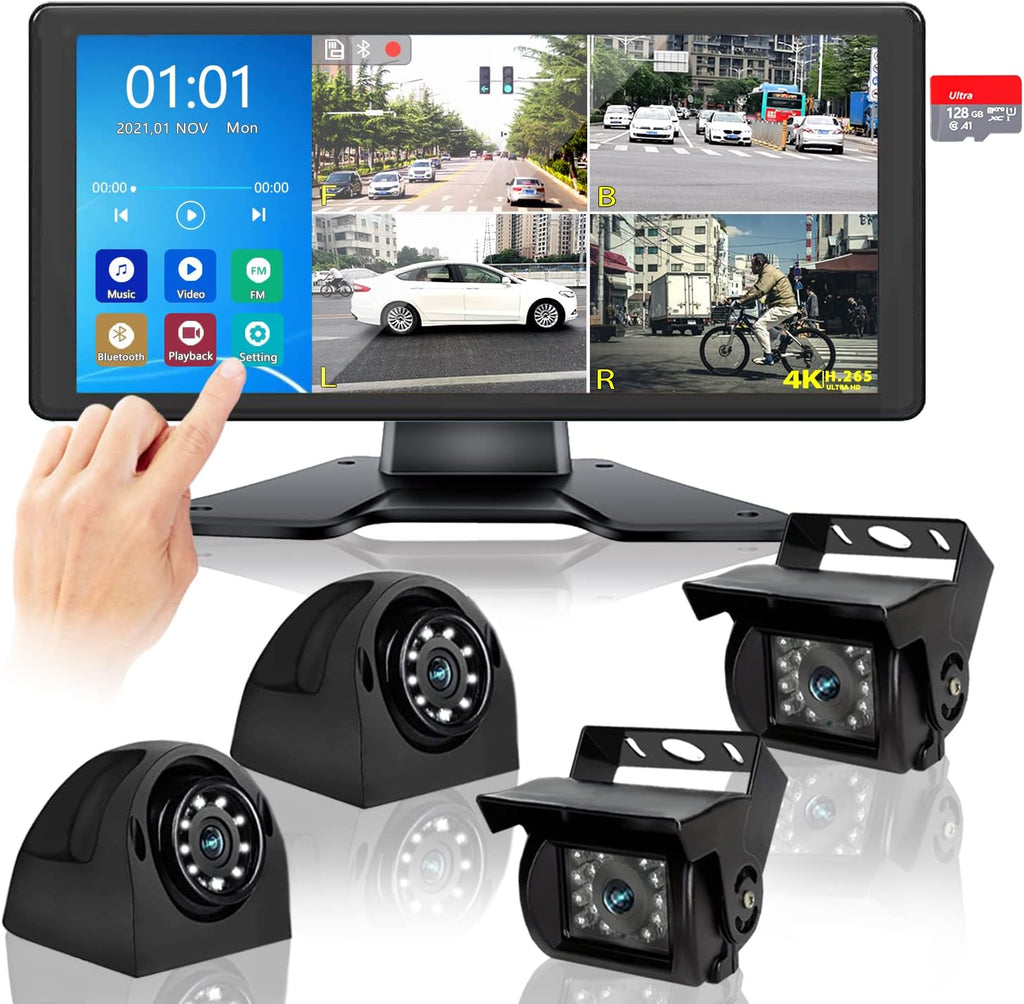 4K Backup Camera System with 10.36’’ Monitor and 4 AHD Camera N903