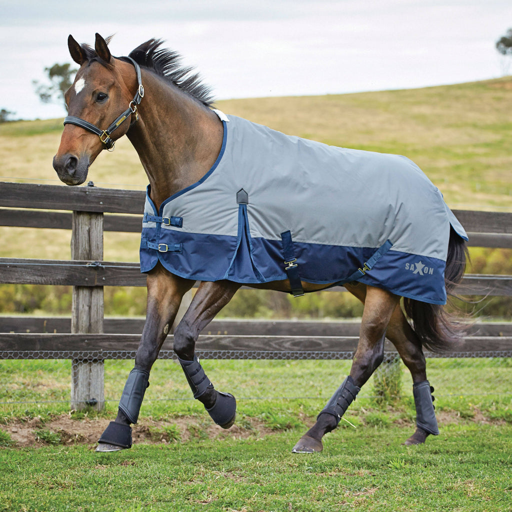 Grey/Navy Turnout with Gusset Standard Neck Z161481