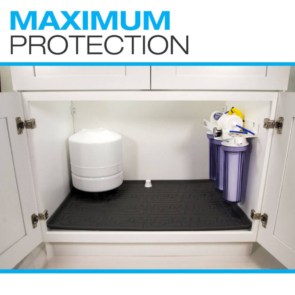 Grey Under Sink Kitchen Cabinet Mat, 22 x 22 inch J2598