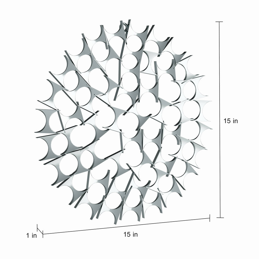 Metal Wall Decor (Set of 3) Silver Y40536