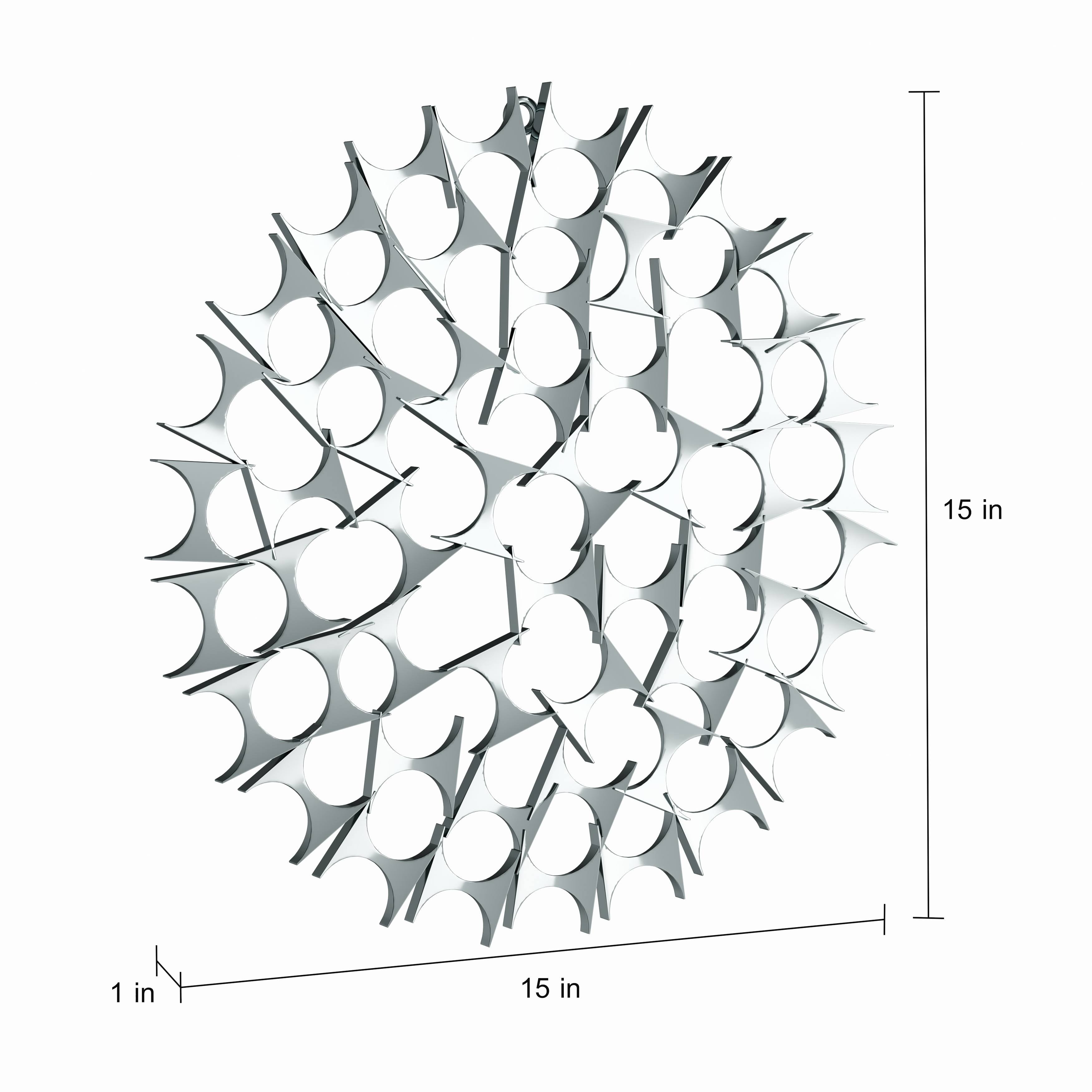Metal Wall Decor (Set of 3) Silver Y40536