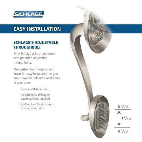 Satin Nickel Single Cylinder Handleset Lever O876577