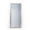 Framed Continuous Hinge Shower Door with Obscure Glass Brushed Nickel A884673