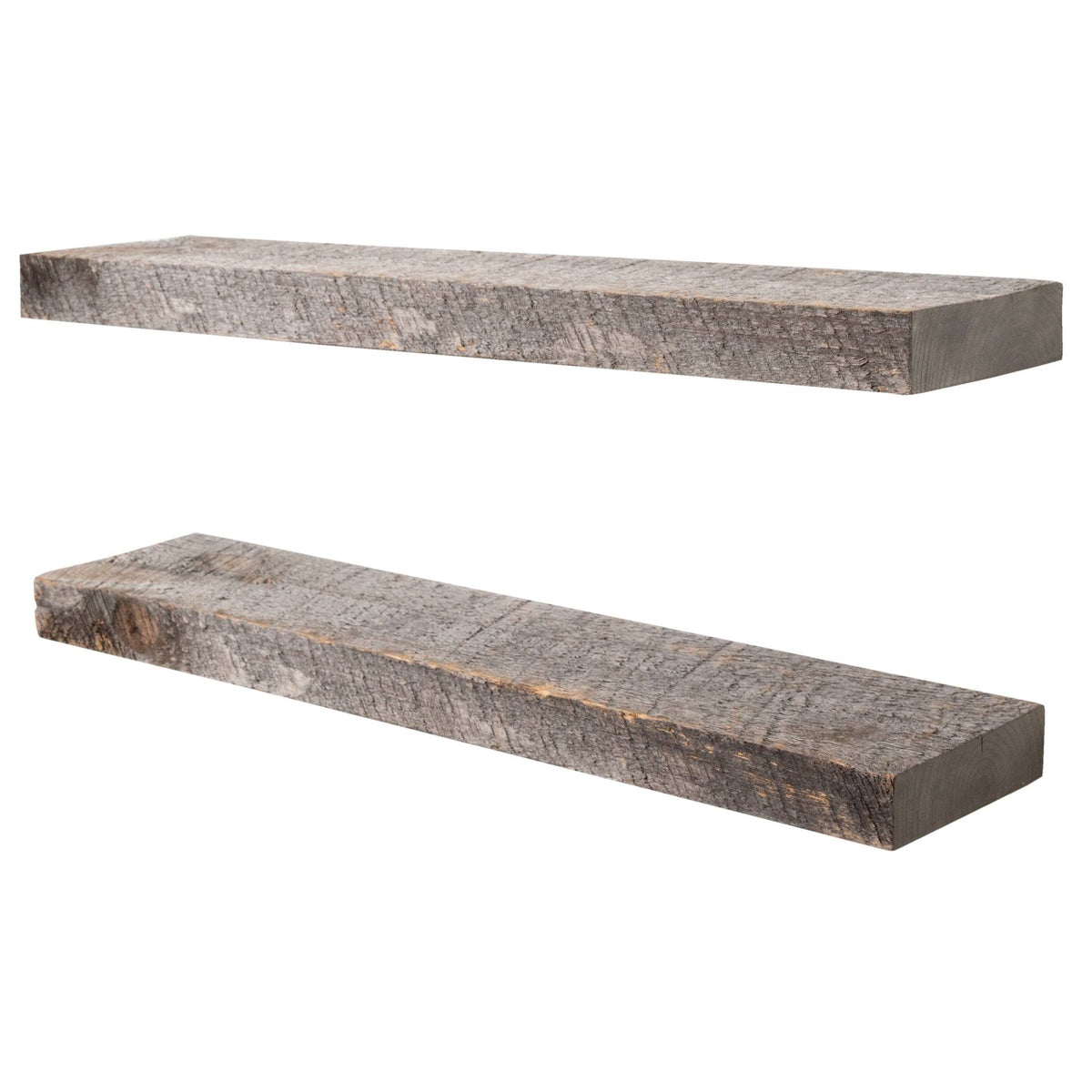 Rustic Wood Wall Shelf Set of 2 C9636