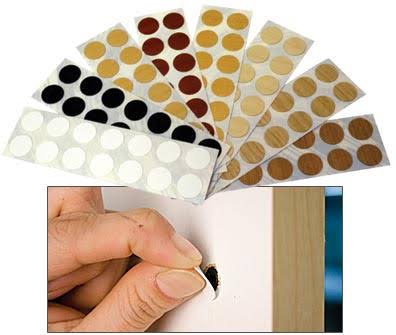 Almond PVC 9/16x22 Peel & Stick Screw Caps, 260 ct M132034