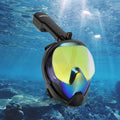 Full Face Snorkel Mask with UV Protection Anti-Fog Anti-Leak Detachable Camera Mount J6961