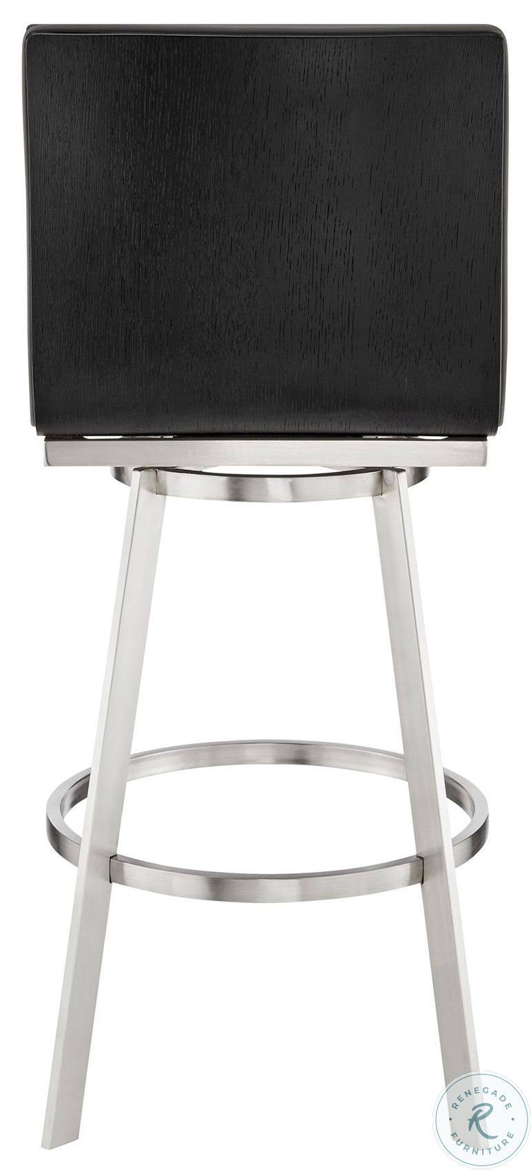 Gray Faux Leather Swivel Counter Height Stool O337868