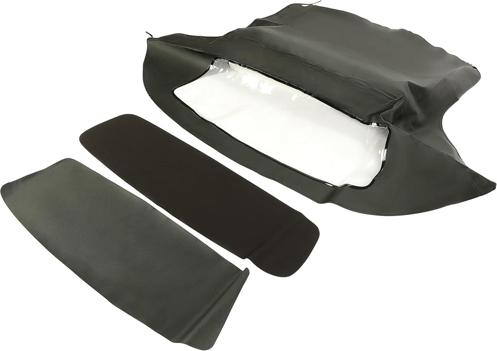 Cabrio Convertible Soft Top Roof with Plastic Window Black Q865