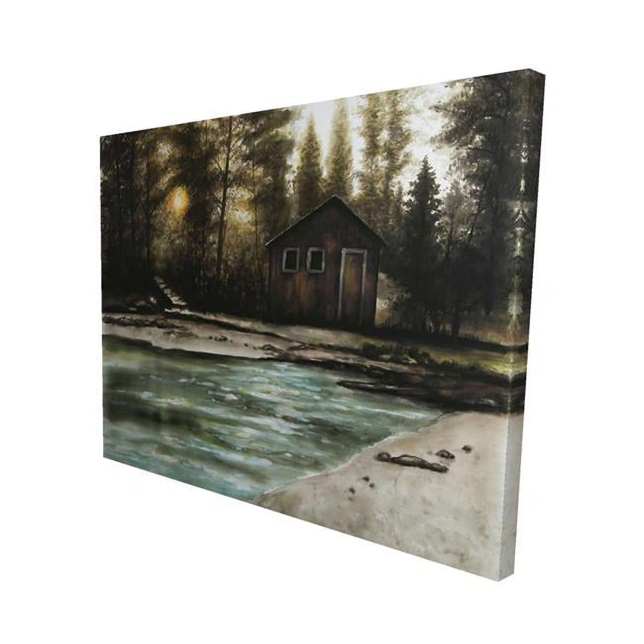 Cabin in the Forest-Print on Canvas P54924