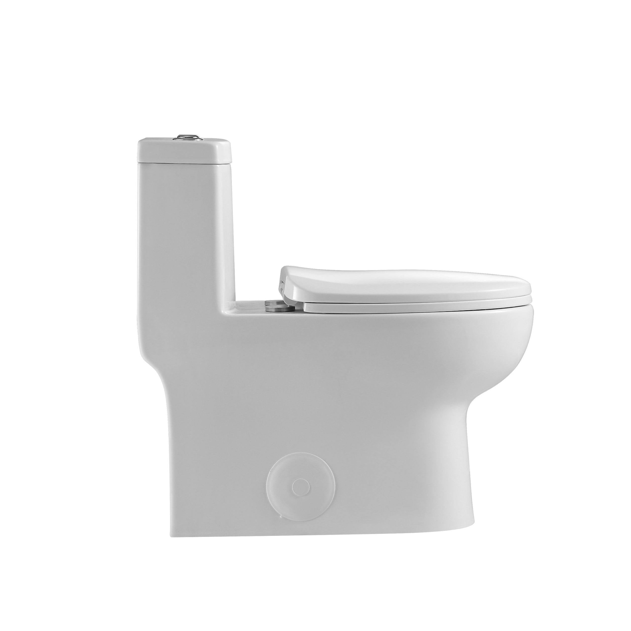 White Contemporary Elongated Toilet G99146