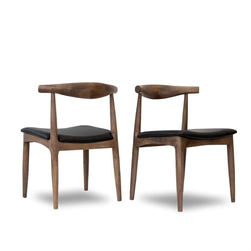 Black Faux Leather Dining Chair (Set of 2) V928537