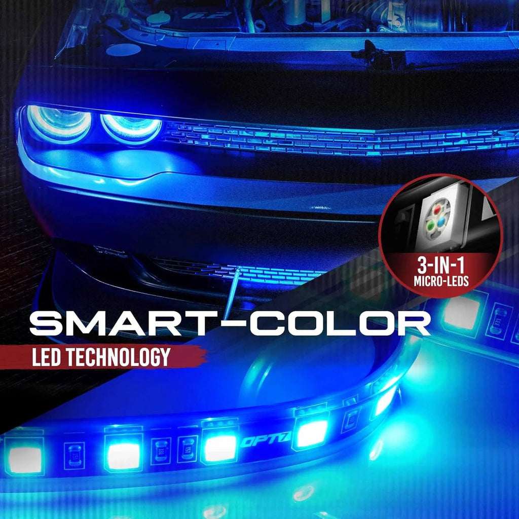 2pc 12” LED Strips with Splitters and Extension Wires W104