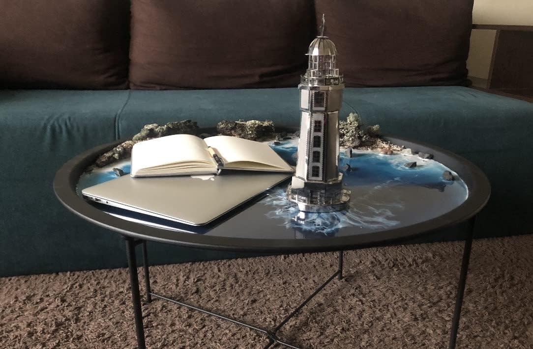 3D Architecture Metal Model Electrical Lighthouse DIY Construction Kit, Stainless Steel, Pack of 2 P2990