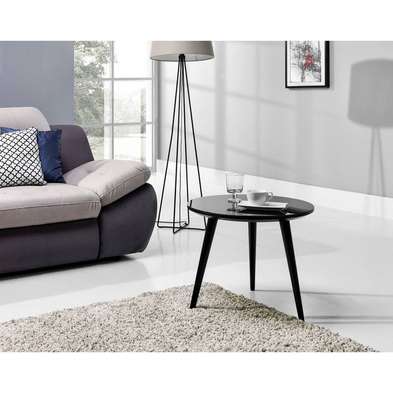 Black Round End Table O107168