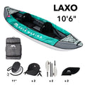 Inflatable Kayak Package with Carry Bag, Paddle, Fin, Pump & Safety Harness S922