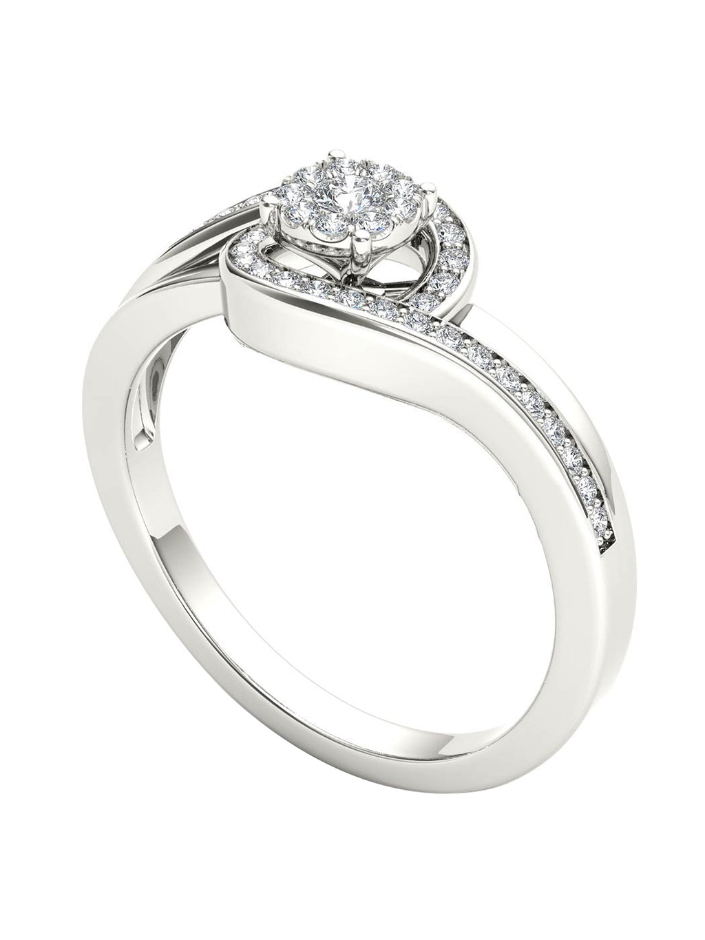1/5ct Tw Diamond Cluster Engagement Ring G180036