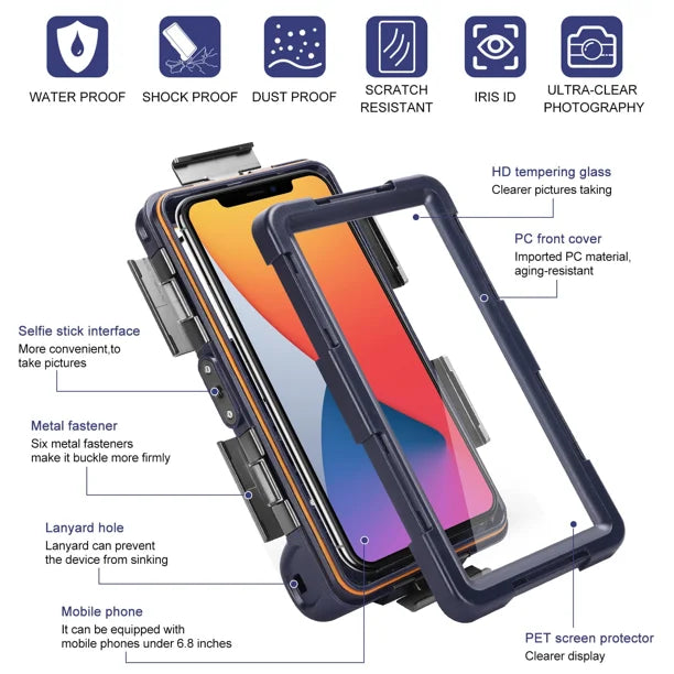 Waterproof Protective Case for Samsung Galaxy S20 5G UW and All Phones Up to 6.9 Inch C790