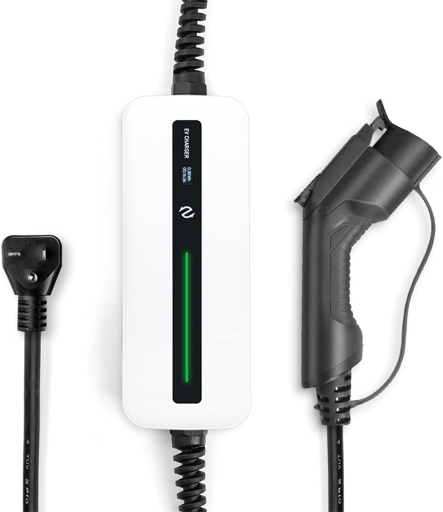 Portable EV Charger with NEMA 6-20 Plug and NEMA 5-15 Adapter, 25ft, IP65 S483277