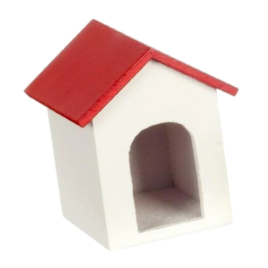 Miniature Wooden Kennel Dollhouse Accessories Q539101