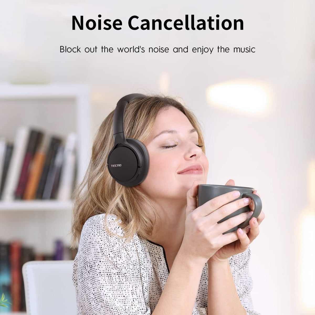 Wireless Over Ear Bluetooth Headphones with Microphone and Portable Case P210