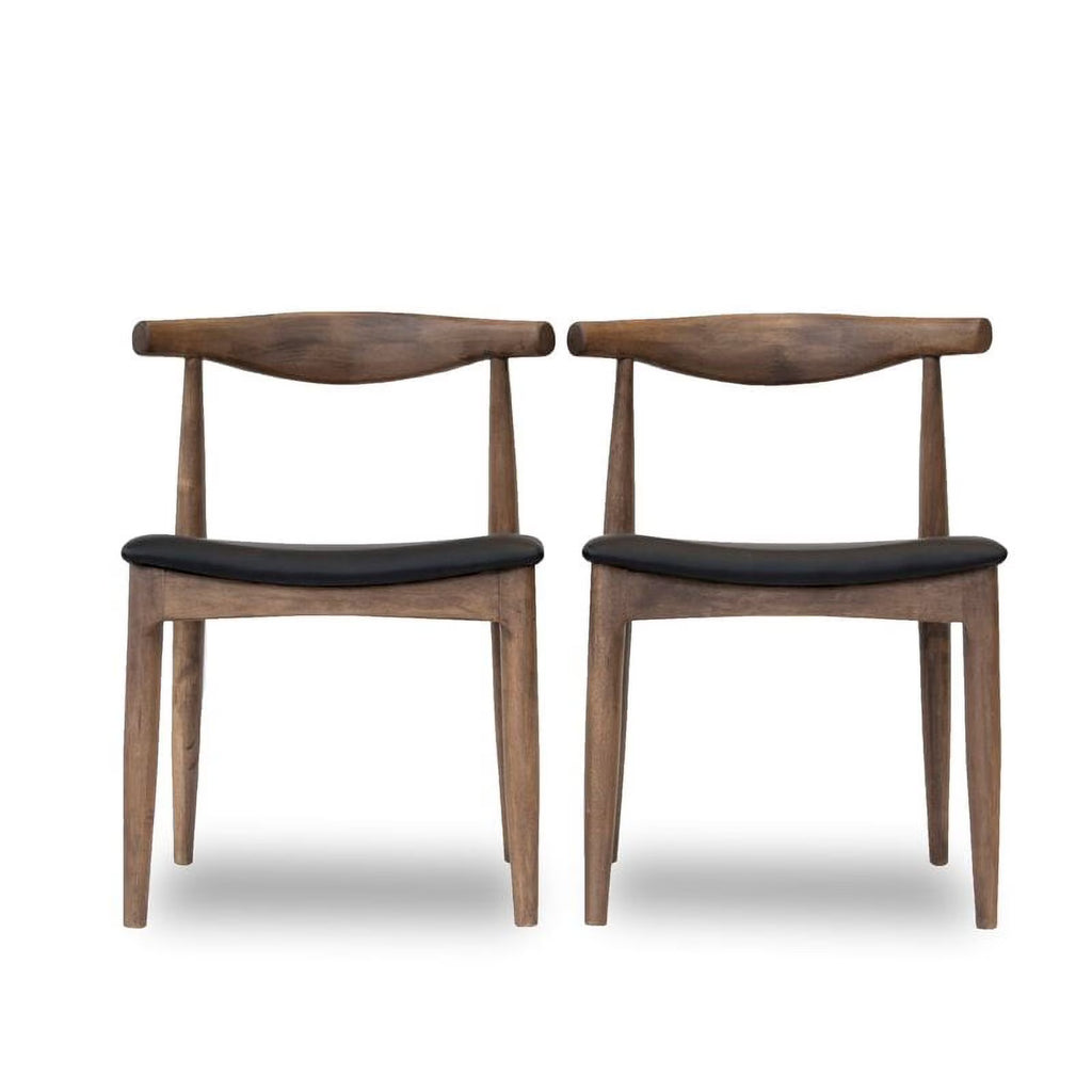 Black Faux Leather Dining Chair (Set of 2) V928537