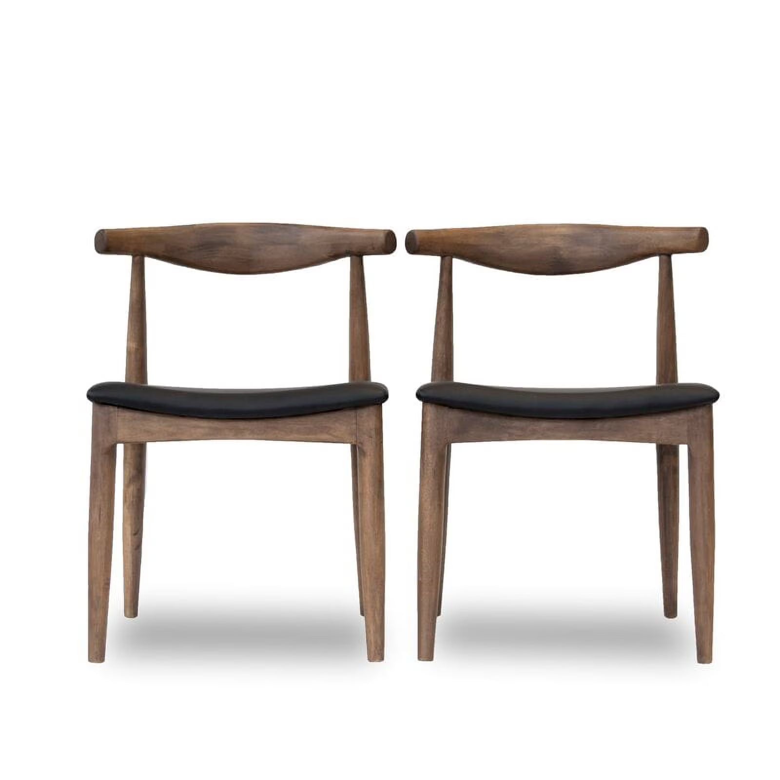 Black Faux Leather Dining Chair (Set of 2) V928537