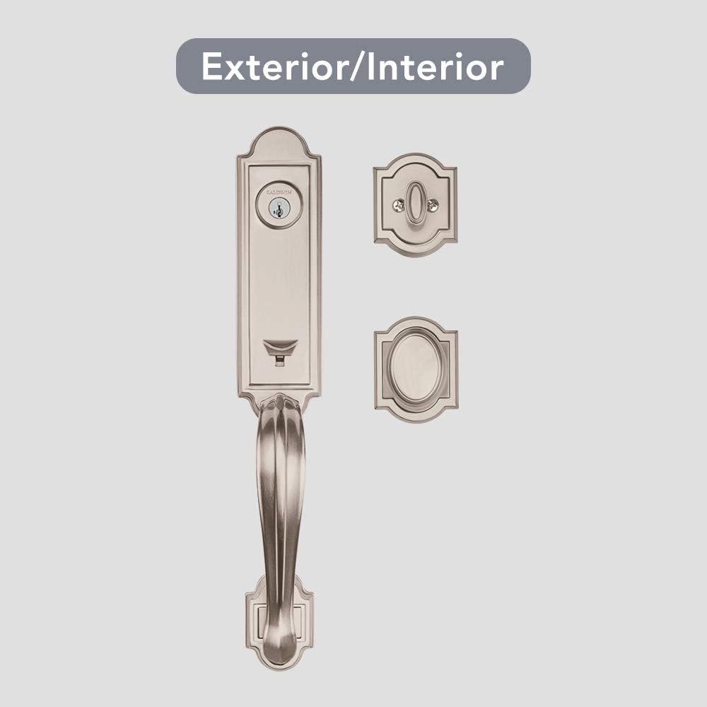 Single Cylinder Front Door Handleset in Satin Nickel with SmartKey Security H7657