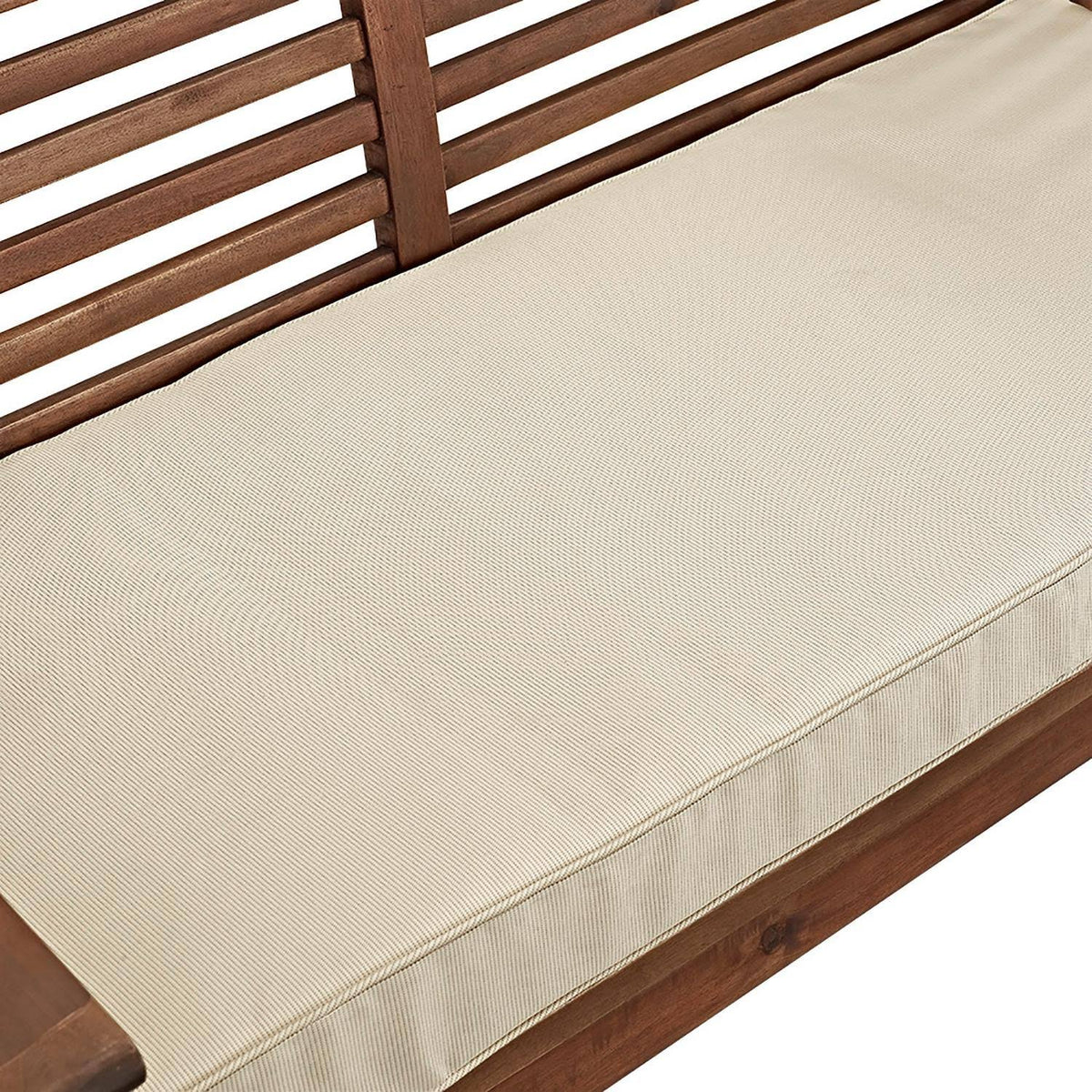Dark Brown Acacia Wood Patio Loveseat Bench L532