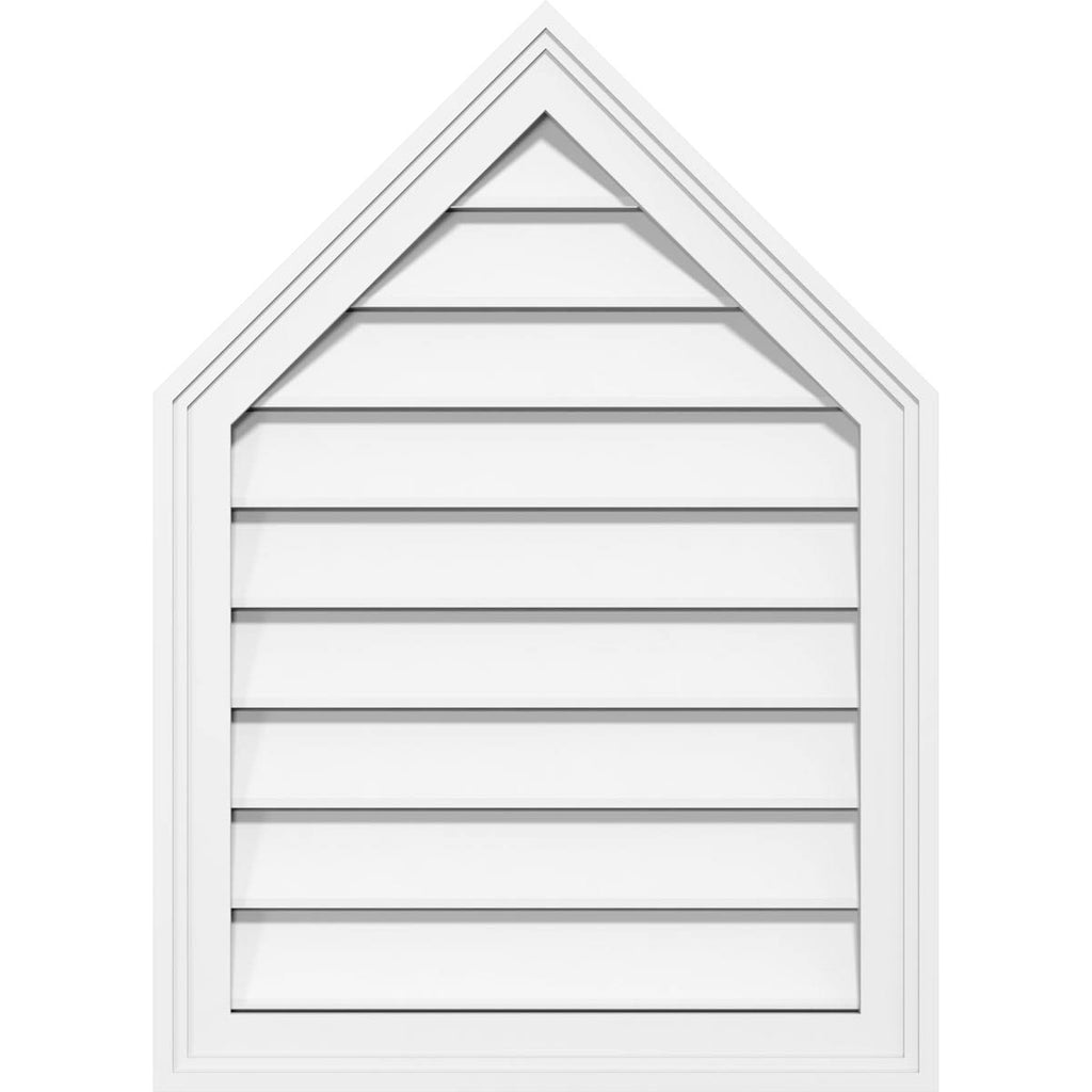 Peaked Top Surface Mount PVC Gable Vent A54881