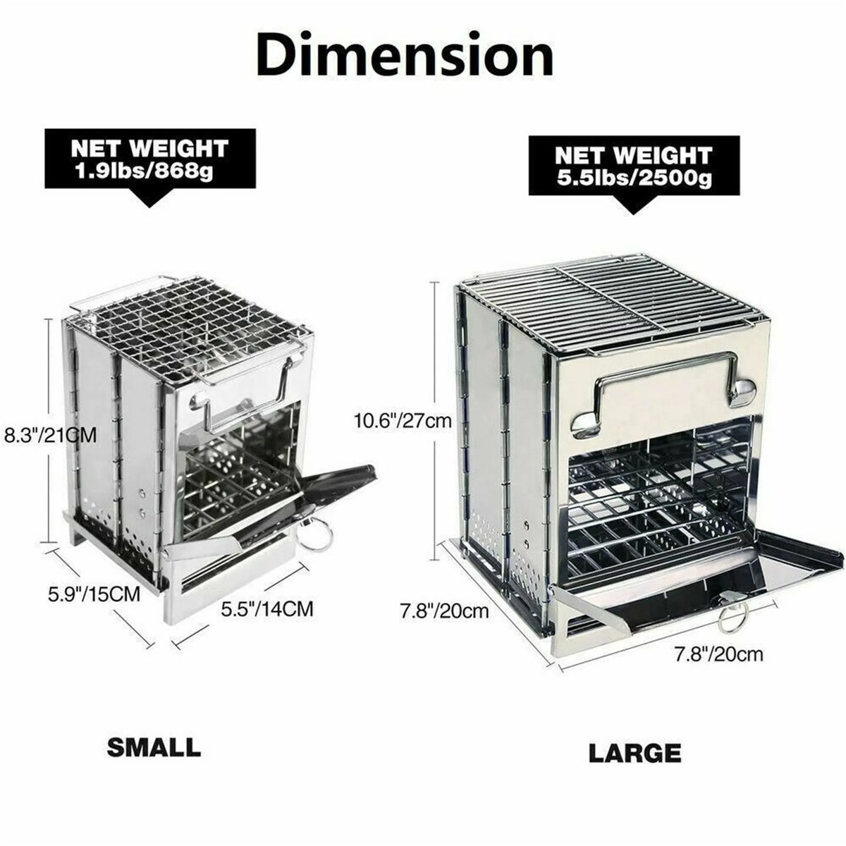 Portable Stainless Steel Wood Burning Stove G17345