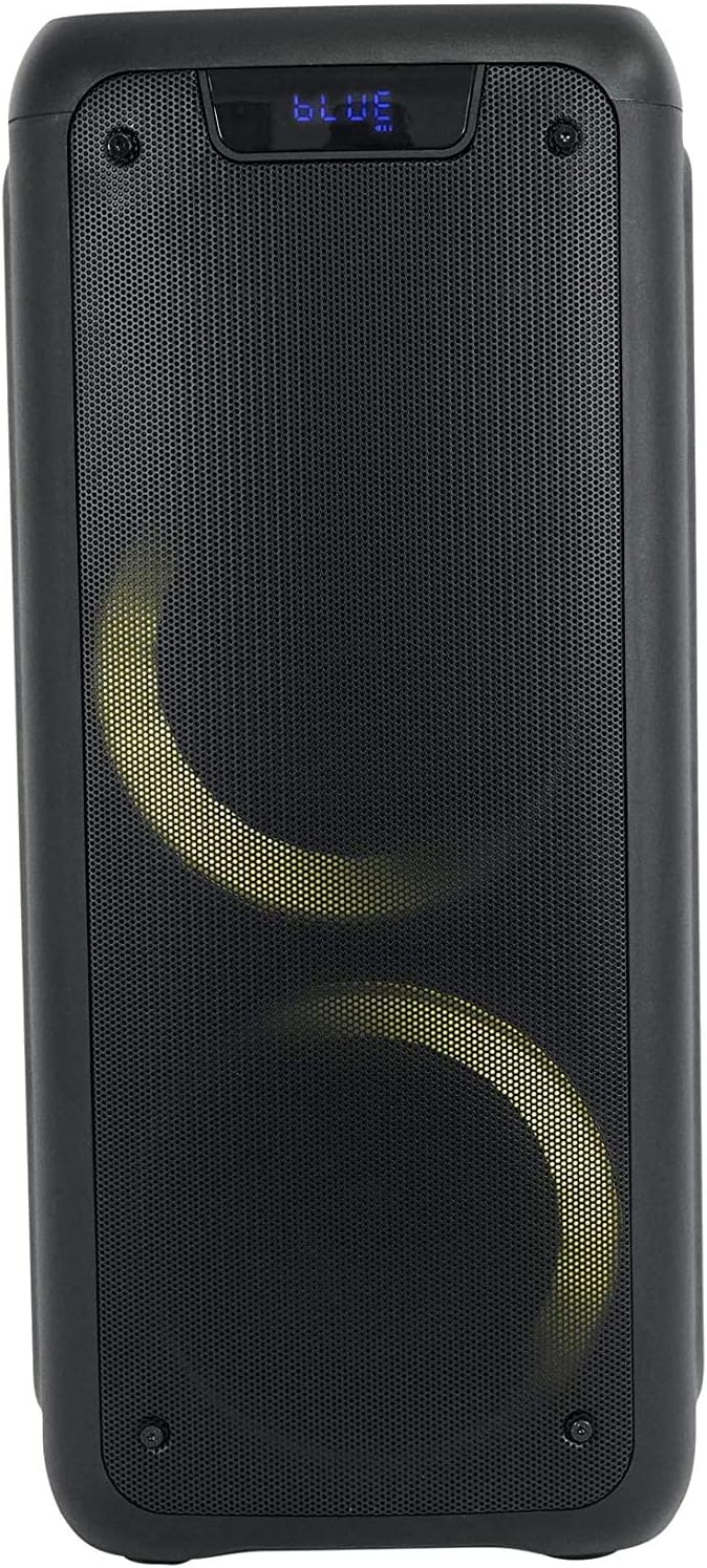 Dual 6.5" Portable Bluetooth Speaker with Sound Activated Lights U283354