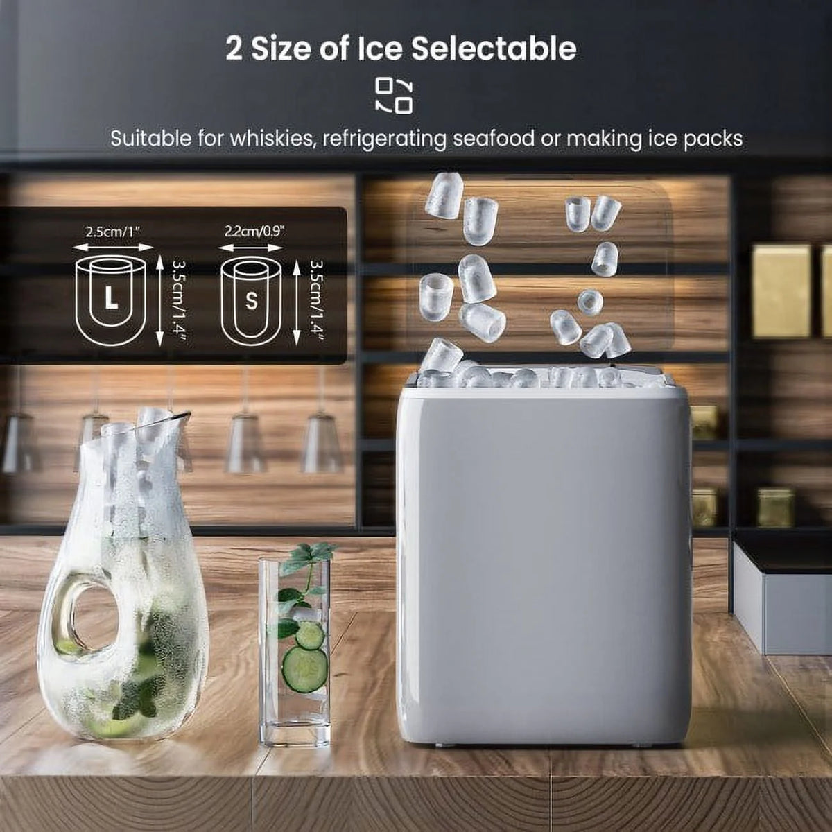 Portable Ice Maker, 44 lbs O25809
