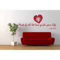 Turquoise Christian Quotes Wall Decal Sticker W91291