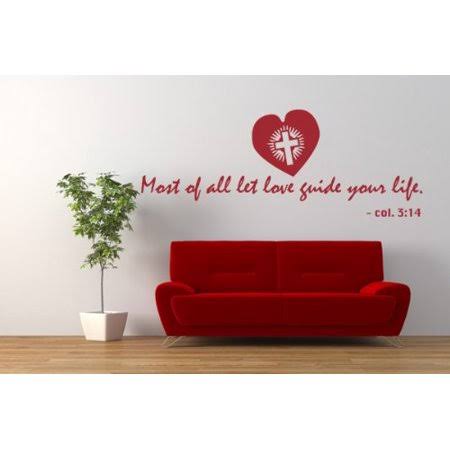 Turquoise Christian Quotes Wall Decal Sticker W91291