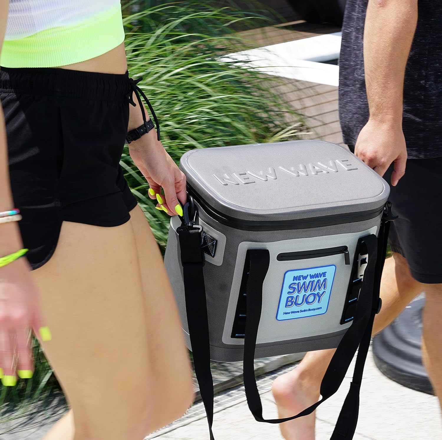 Swim Buoy Soft Cooler Bag, 20 Can, Large Leak-Proof Portable Cooler with Bottle Opener & Removable Shoulder Strap O41551