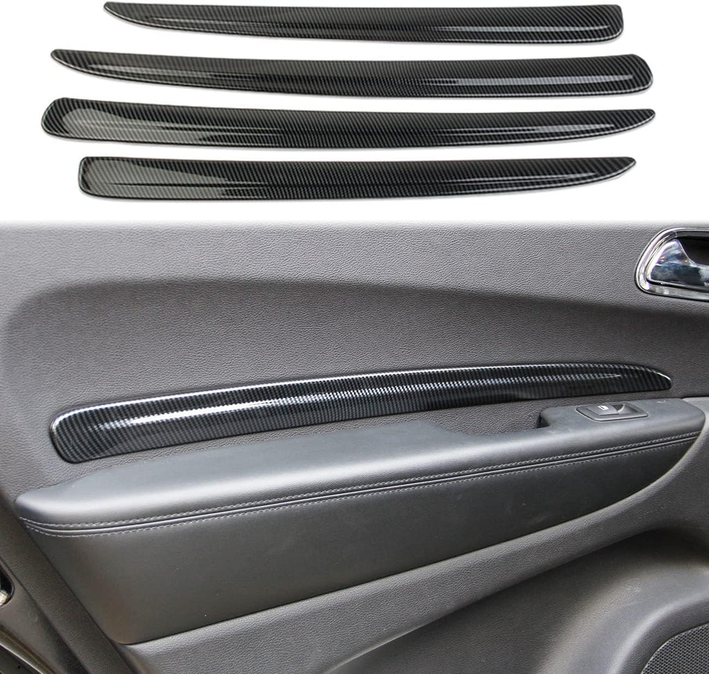 Carbon Fiber 4 Doors Panel Decor Trim Cover Y6519