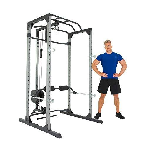 Power Cage with LAT Pull-Down Attachment and Adjustable Leg Hold-Down M9263