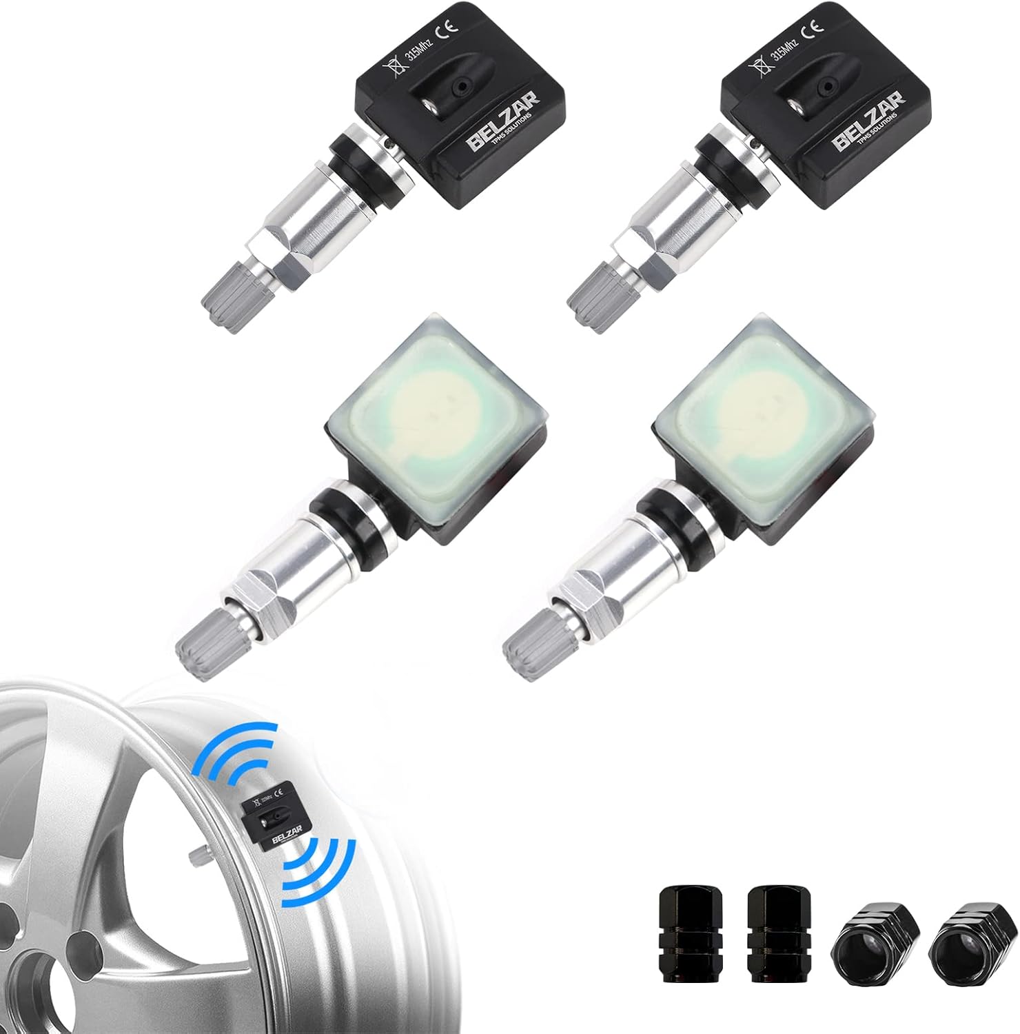 Tire Pressure Sensors TPMS 315MHz Replacement for Infiniti Nissan (4 Pack) D76699