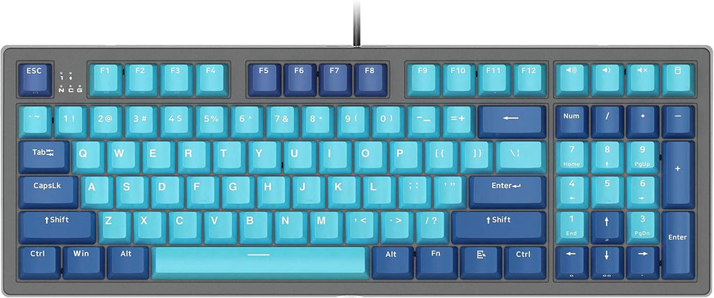 Lilac Mechanical Gaming Keyboard, Cherry Brown Switch, 96 Keys, PBT Keycaps, White Backlit D811