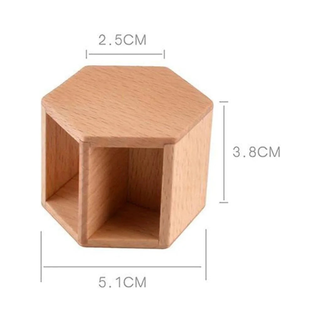 Walnut Hexagonal End Table Dollhouse Miniature Furniture D395